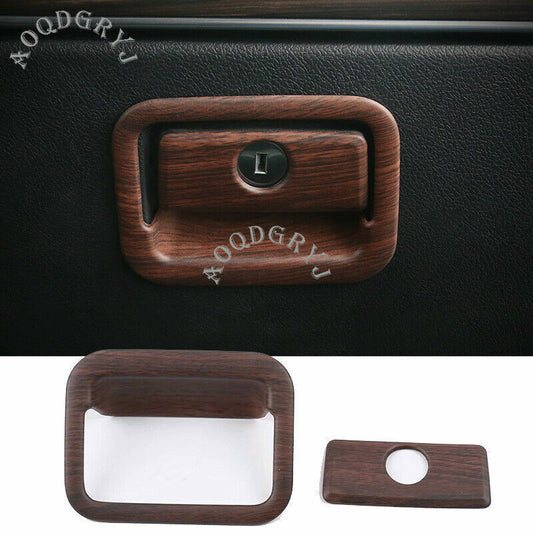 for Toyota Prado 2010-2021 Wood Grain for Co -pilot Storage Glove Box Handle Cover