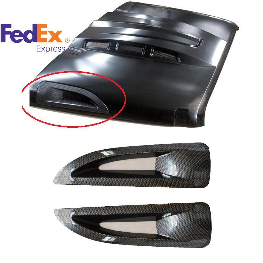 Pair Hood Side Vent Cover Trim Avenger Style Hood for Jeep for Wrangler JK 2007-2017