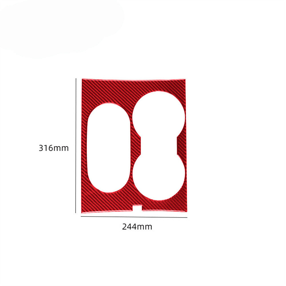 Red Carbon Fiber Gear Shift Surround Panel Trim Cover for Ford F150 2004-2008