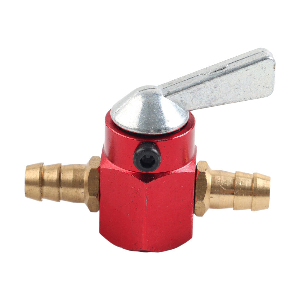 Motorcycle Inline Petrol On-Off Fuel Tap Gas Petrol Valve Petcock 8mm Red