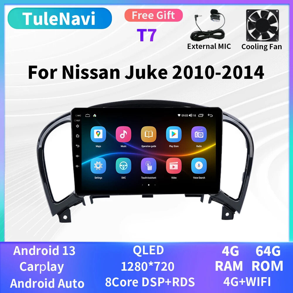 for Nissan Juke YF15 2010-2014 CarPlay Car Radio GPS Multimedia Player Screen