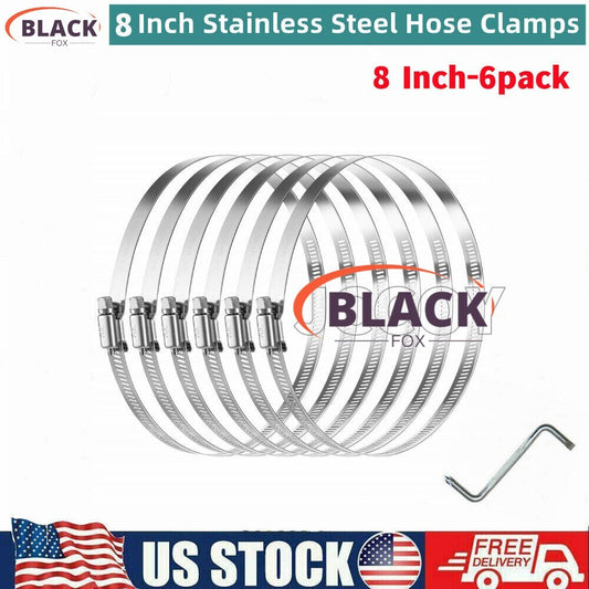 304 Stainless Steel Hose Clamps for 8-inch Adjustable Worm Gear Sorting Kit