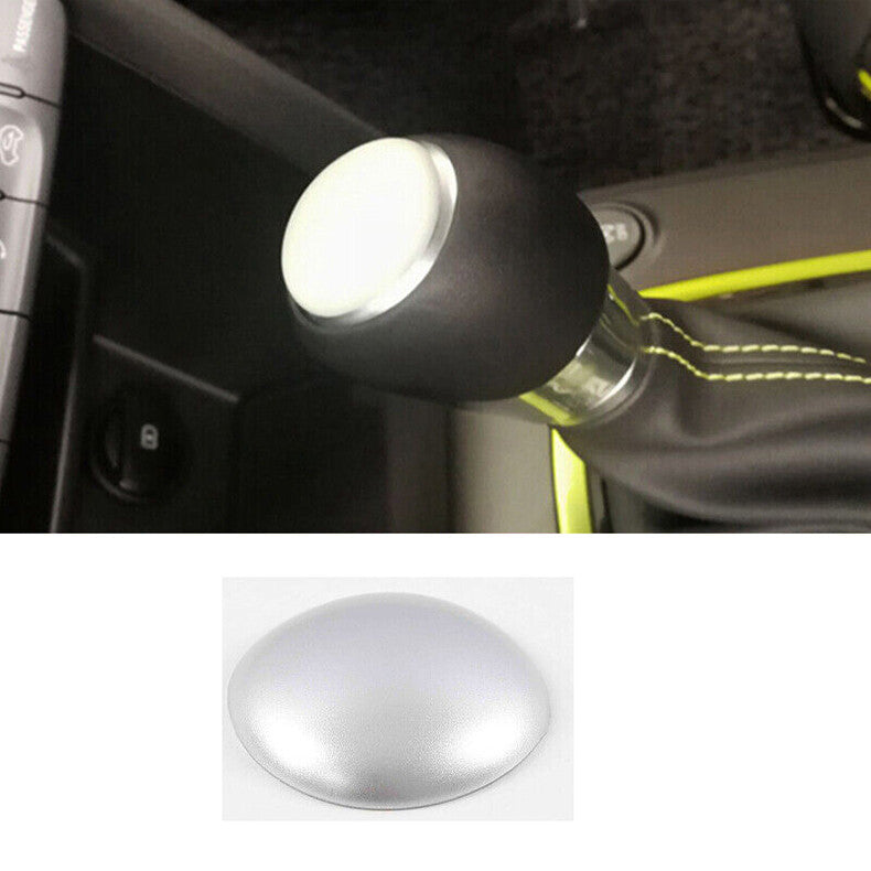 for Hyundai Kona 2018-2022 Silver inner Console Gear Shift Knob Cover Trim cap