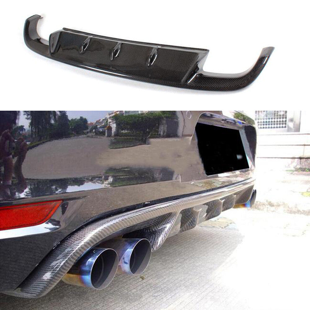 Carbon Fiber Rear Bumper Diffuser 4Tips for Volkswagen for Golf 6 VI MK6 GTI 2010-13