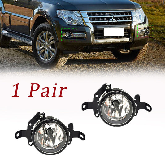 Pair Front Bumper Fog Lights For 2008-2014 for Mitsubishi Pajero V93 V98