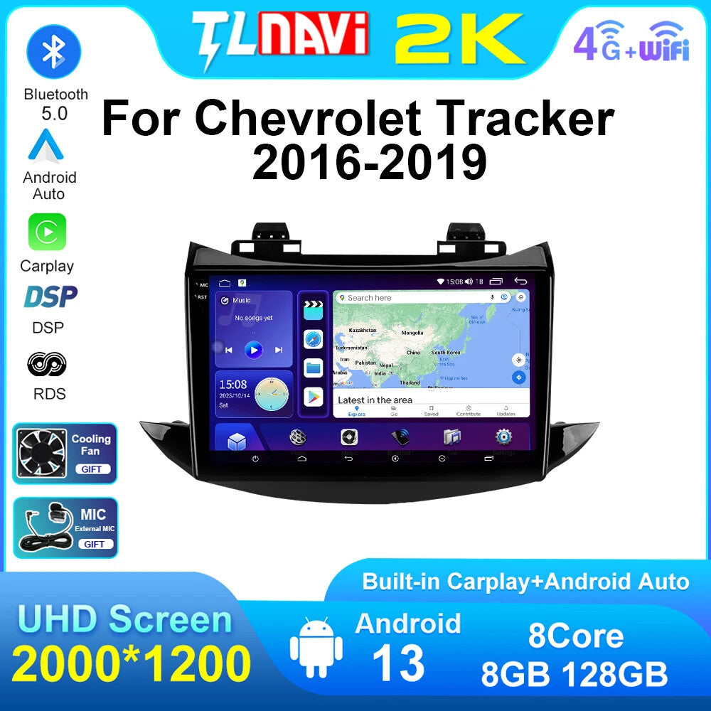 for Chevrolet Tracker Trax 2016-2019 Car Stereo Radio CarPlay GPS Player Screen