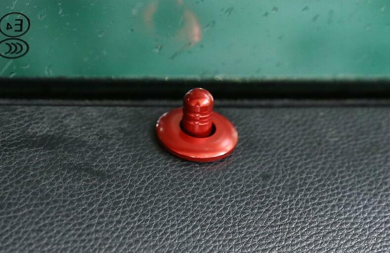 Red Aluminum Inner Door Bolt Lock Down Ring Trim for BMW 3-Series E90 2005-2012