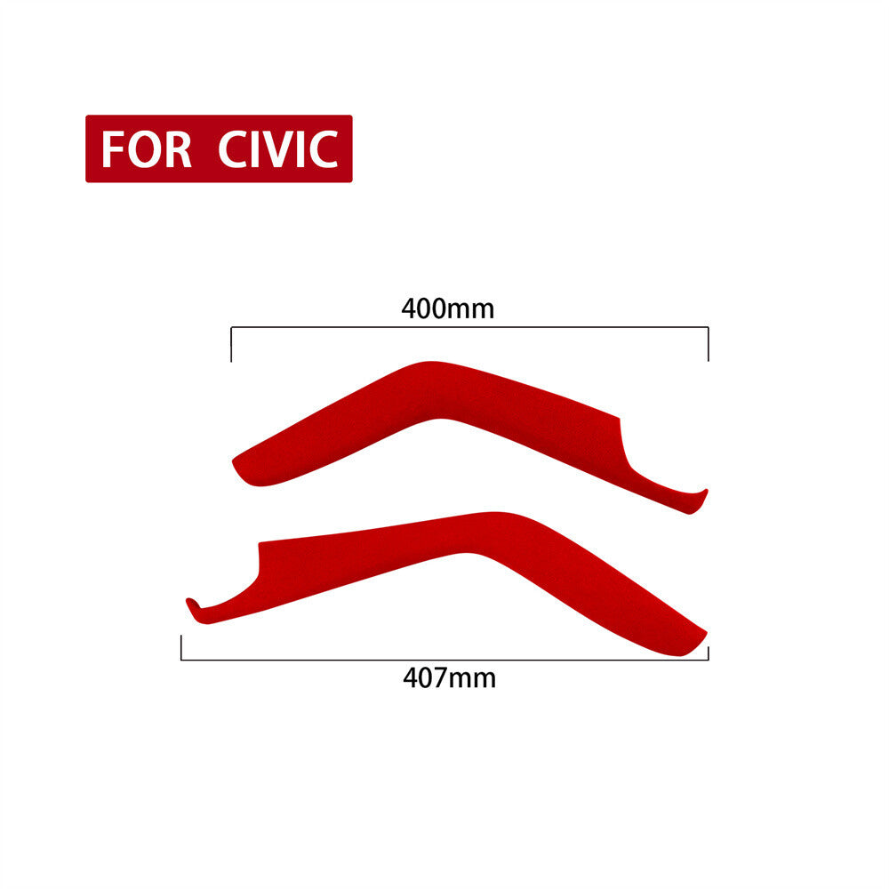 Suede Wine Red Central Control Gear Shift Side Trim for Honda for Civic 10th 2016-21