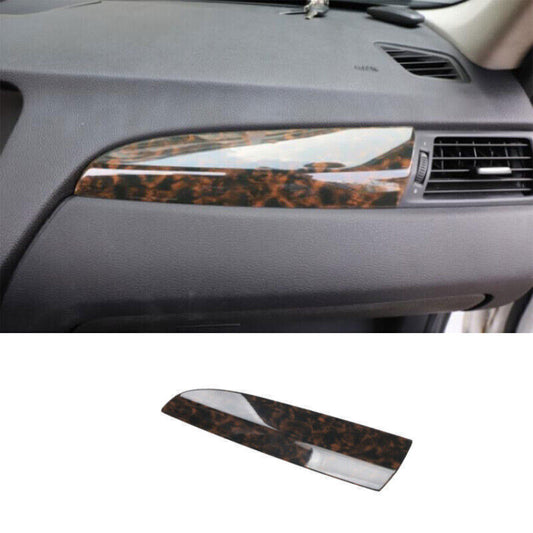 Fit for BMW X3 F25 2014-2017 Wood Grain Inner Console for Co -Pilot Strip Cover Trim