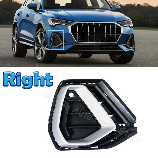 Right Front Bumper Fog Light Grill Fog Lamp Cover for Audi Q3 2019 2020 2021