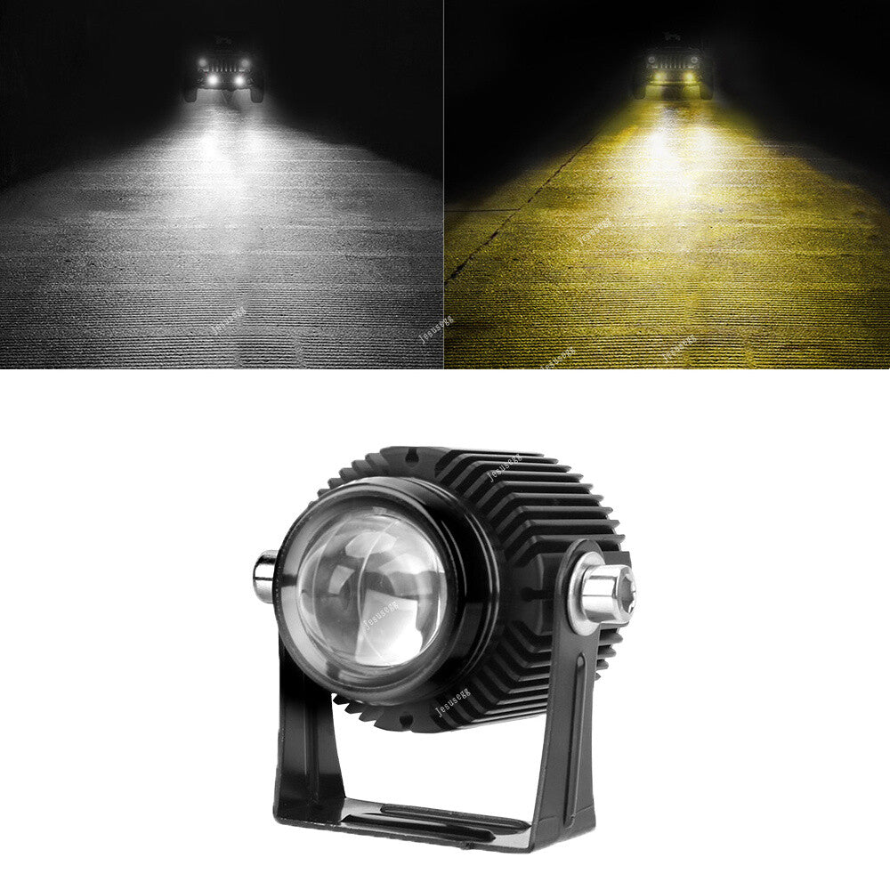 For Motorcycles Cars Trucks Boat LED Dual High Low Beam Headlight Spotlight
