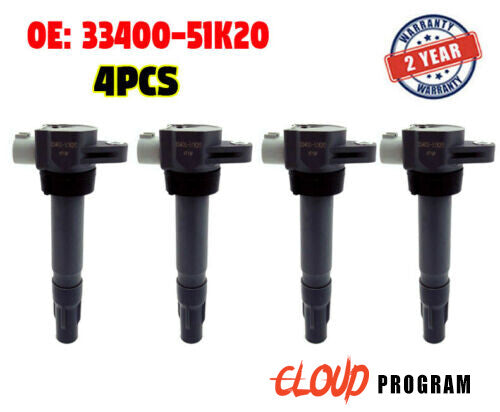 4-pack of ignition coils (UF634) for 2010-2012 for Suzuki Grand Vitara Kizashi 2.4L SX4 2.0L.