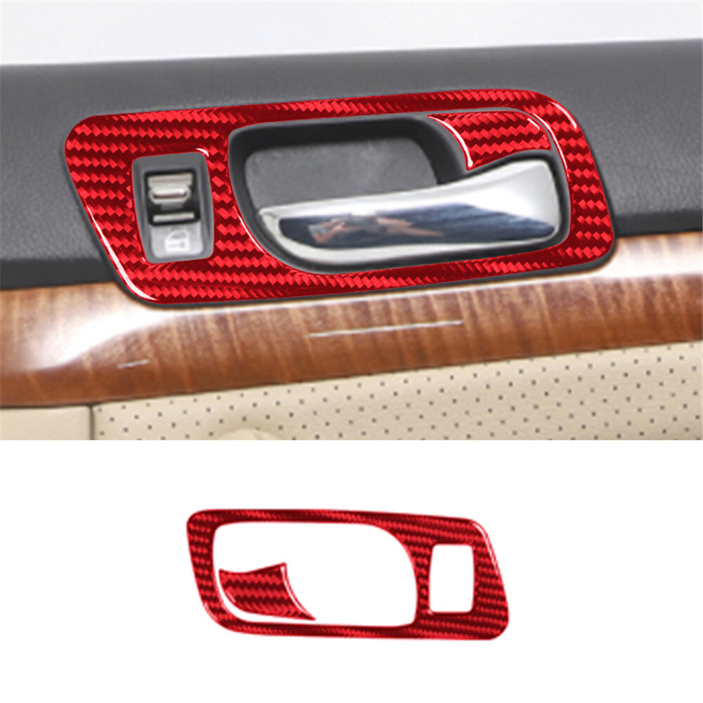 Passenger Inner Door Handle Panel Trim Carbon Fiber for Acura TSX 2003-2008 Red