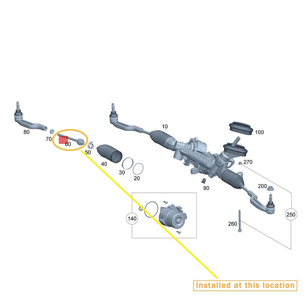 for Mercedes -AMG A45 GLA 200 250 internal ball joint, equipment manufacturer: A2473380000