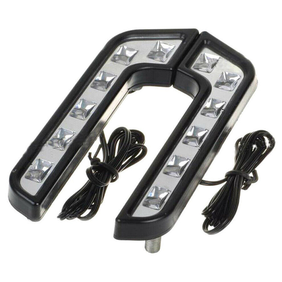 Pair Fog Lights Car Bumper Driving Front Lamps White For Front Grille Mount