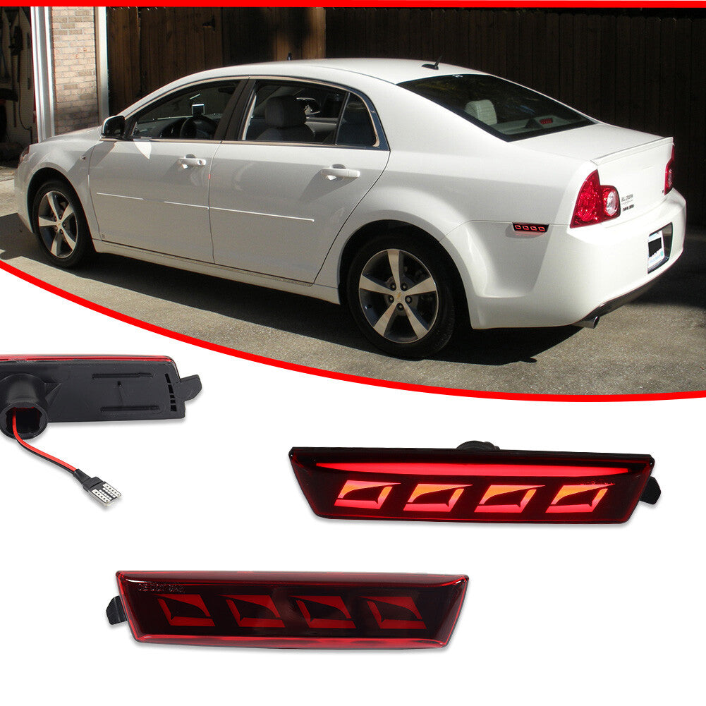 Replacement red lens LED rear side marker light for Chevrolet Malibu 2008-2012 OEM model.