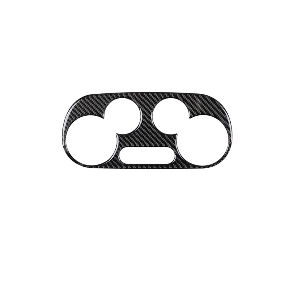 Carbon Fiber Interior Digital Climate Console Cover Trim For 2012-2015 for Fiat 500