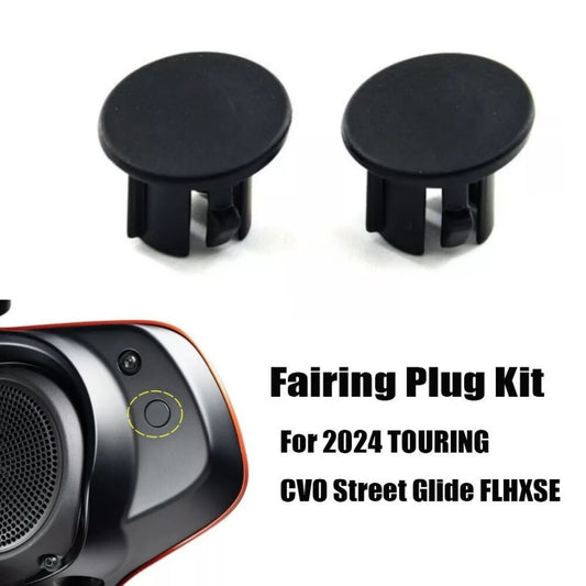 Black Inner Fairing Mirror Plugs for Harley Street Glide FLHX FLHXSE 2023 2024