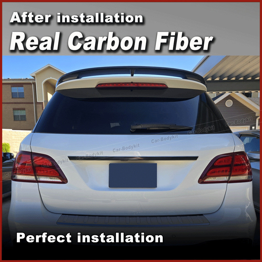 for Benz GLE Class W166 GLE400 GLE43 63 Carbon Fiber Rear Roof Spoiler Wing