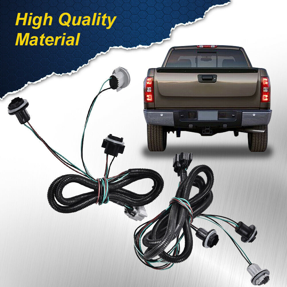 1 pair of taillight wiring harnesses LH right hand for Chevrolet Silverado for GMC for Sierra pickup trucks