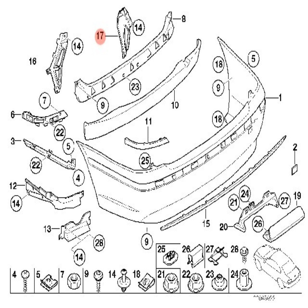 Bumper Bracket Support for BMW 750Li E66 2008
