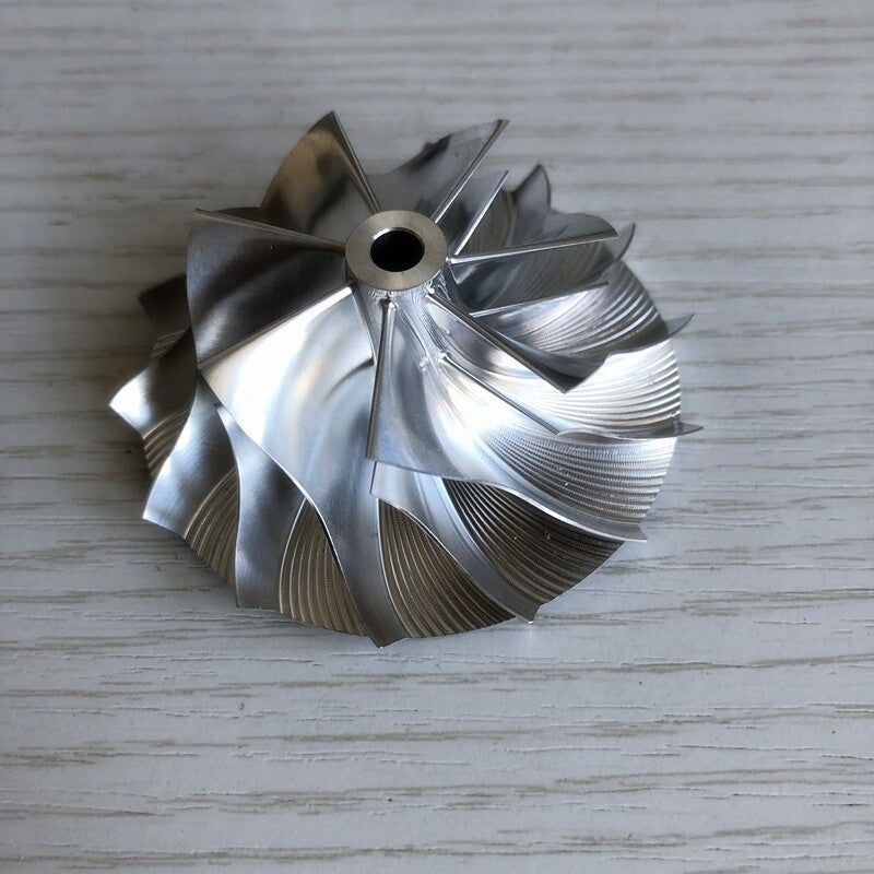 TD04HL 43.50/62.00 mm 7+7 Blade High-Performance Turbine Billet Compressor Wheel
