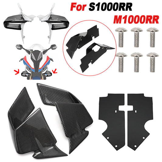 Fixed front boiler wing for BMW S1000R and M1000RR, 2019-2022, carbon fiber.