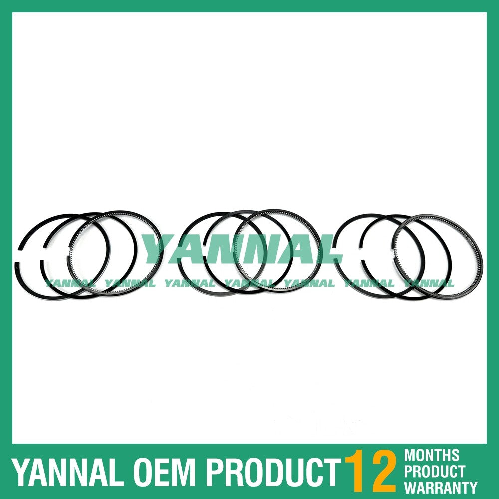 3 sets of piston rings + 0.5 mm + 2 mm for Kubota D902 engine parts (fits one engine)