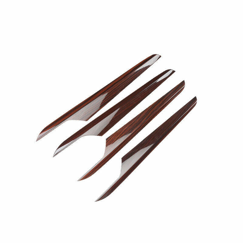 Fit For X1 E84 2013-2015 ABS Red Wood Grain Inner Door Panel Trim Cover Strip 4P