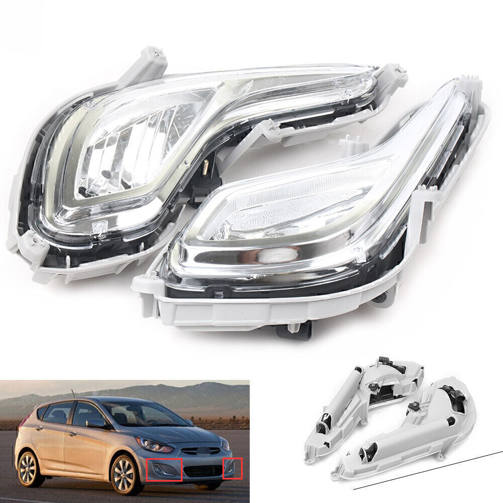 Front Bumper Fog Lights Lamps Front Left Right For 2012-2016 13 for Hyundai Accent