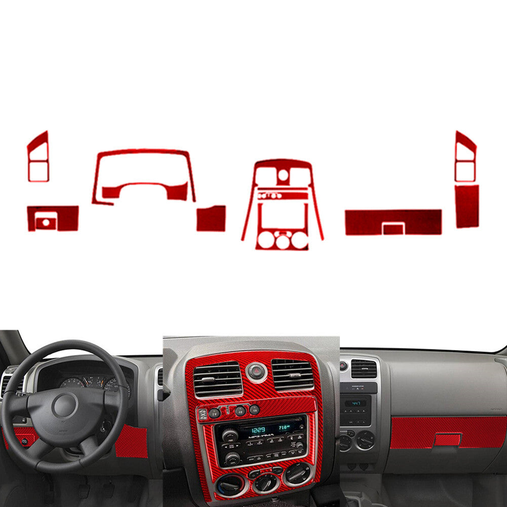 27X Red Carbon Fiber 4Door Dash Cover Trim Kit For Colorado 2004-12/ for Canyon 05-12
