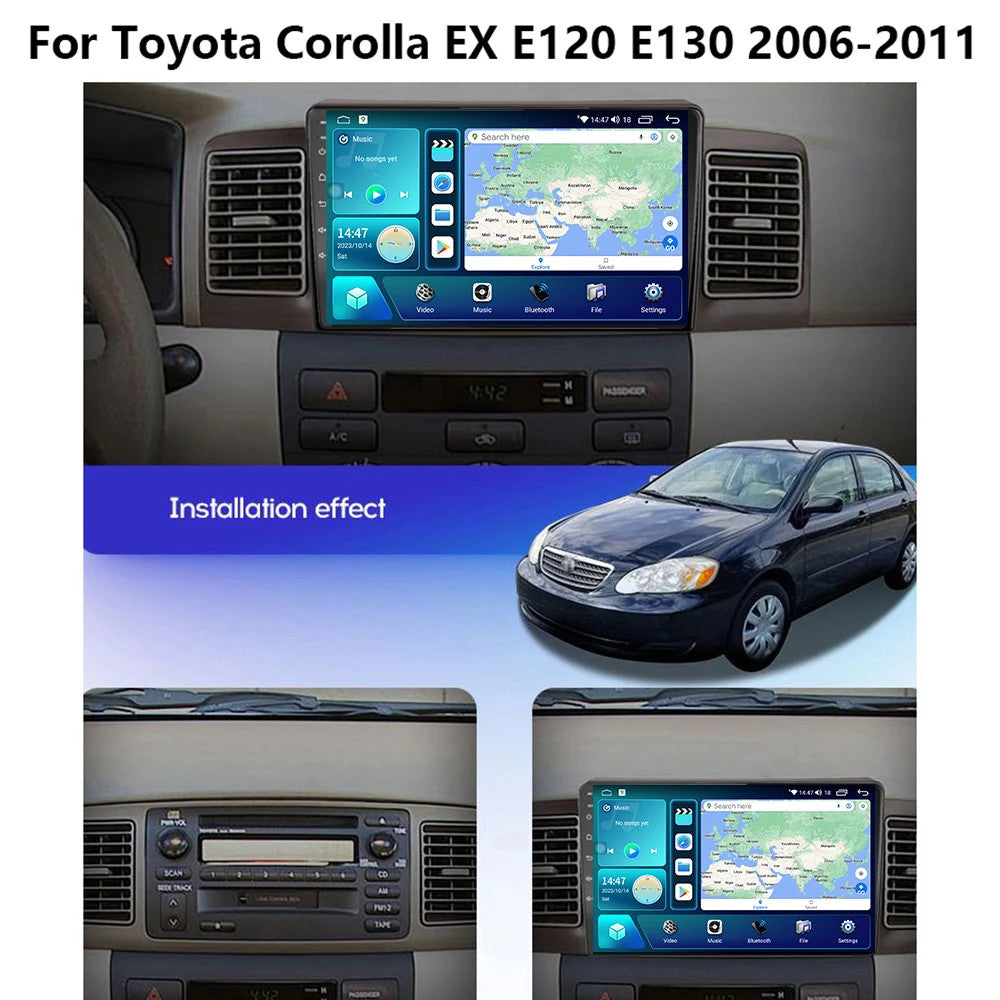 for Toyota for Corolla EX 2006-2011 Android CarPlay Car Radio Stereo GPS Multimedia