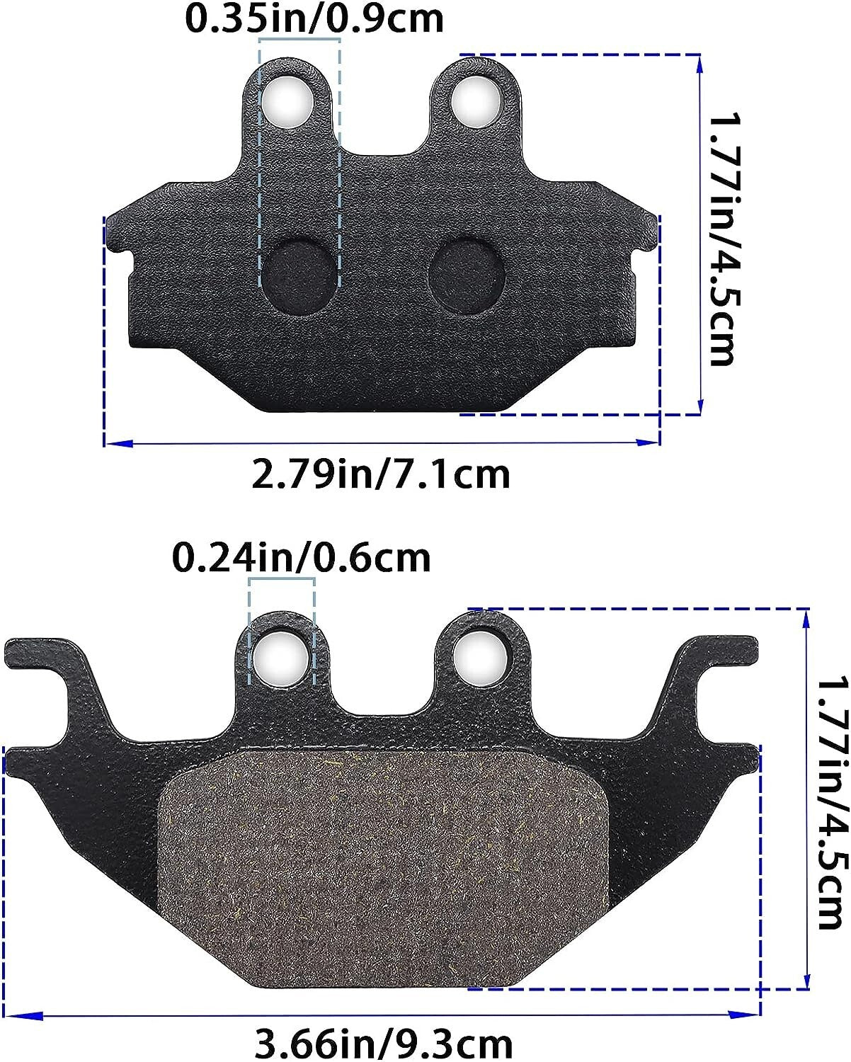 Front and Rear Semi-Metallic Brake Pads for Kawasaki KVF300 KYMCO MXU 250 300