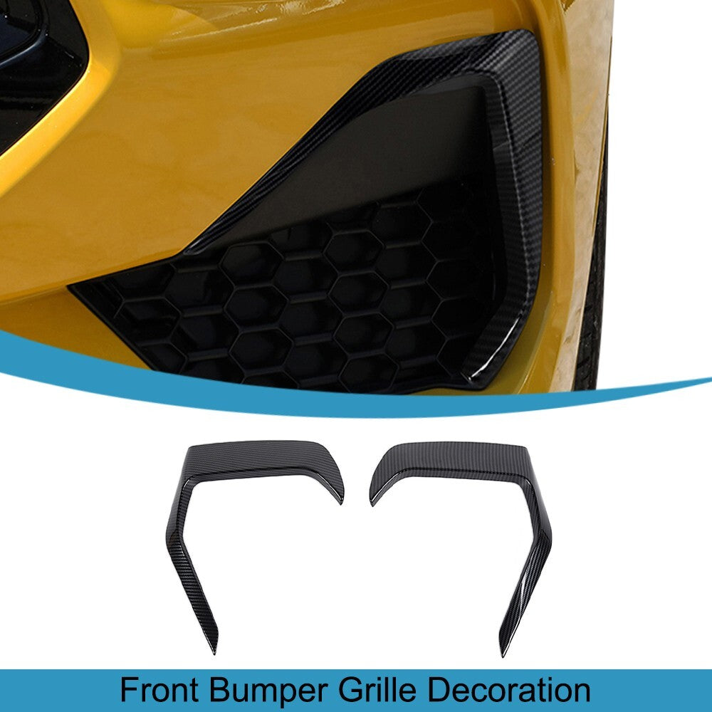 Carbon Fiber Front Bumper Grille Cover Trim for Ford for Mustang 2024+ GT/GT Premium