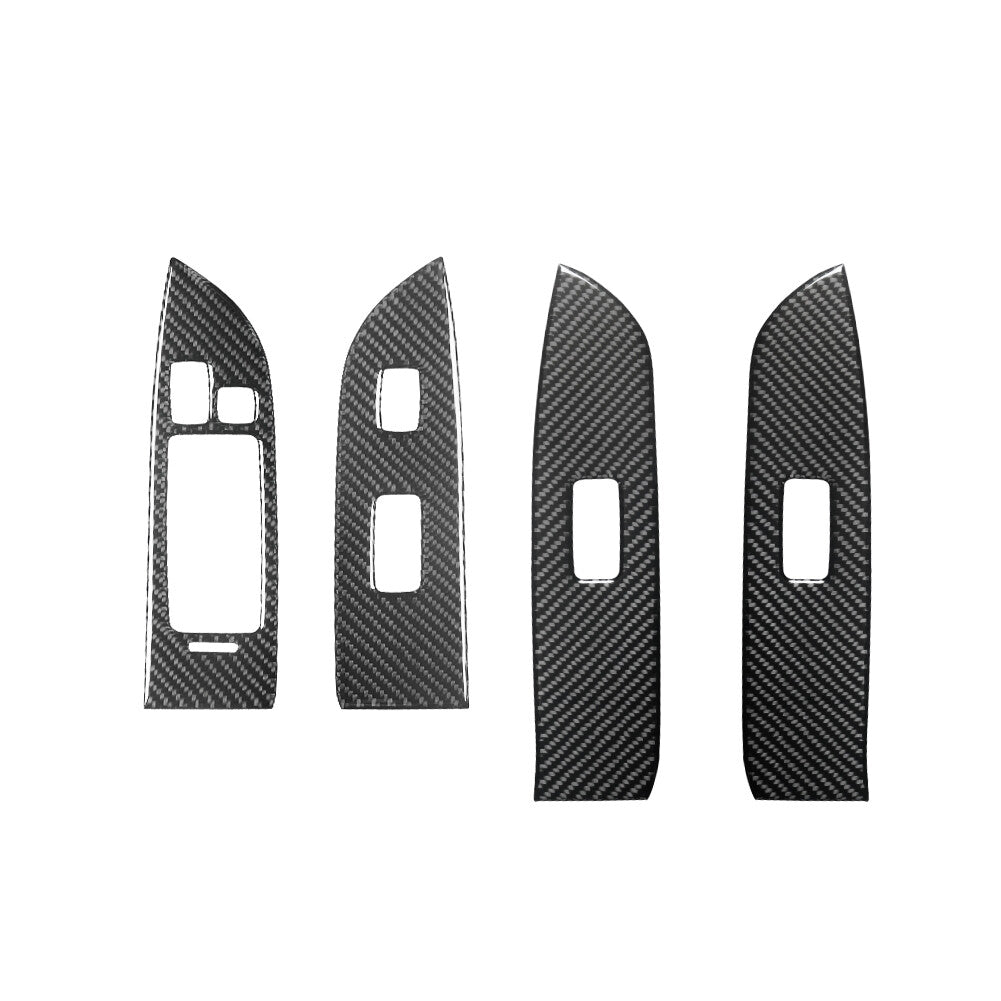 4Pcs Carbon Fiber Window Lift Control Cover Trim for LEXUS RX330 RX350 2004-2009