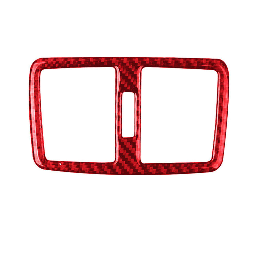 Red Carbon Fiber Inner Rear Air Vent Outlet Cover Trim for BMW X1 F48 2016-2018