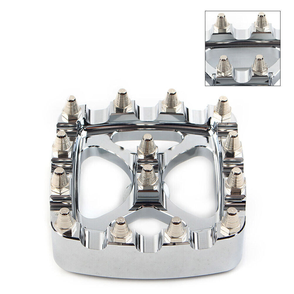 Fit for Harley Softail Dyna Iron 883 MX Style Brake Pedal Pad Cover Anti-Skid Chrome