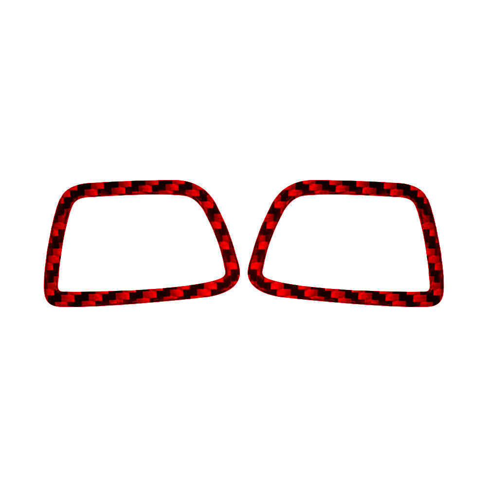 2X Red Carbon Fiber Defogger Air Vent Frame Trim for Honda Ridgeline 2017-2020