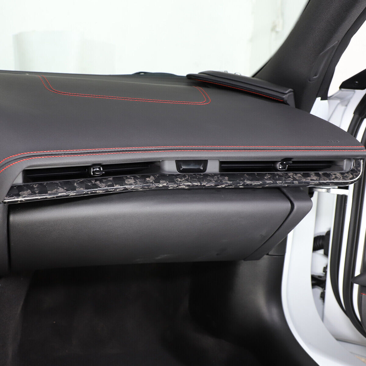 for Chevrolet for Corvette C8 Z51 20-23 Forged Carbon Center Console Dashboard Cover