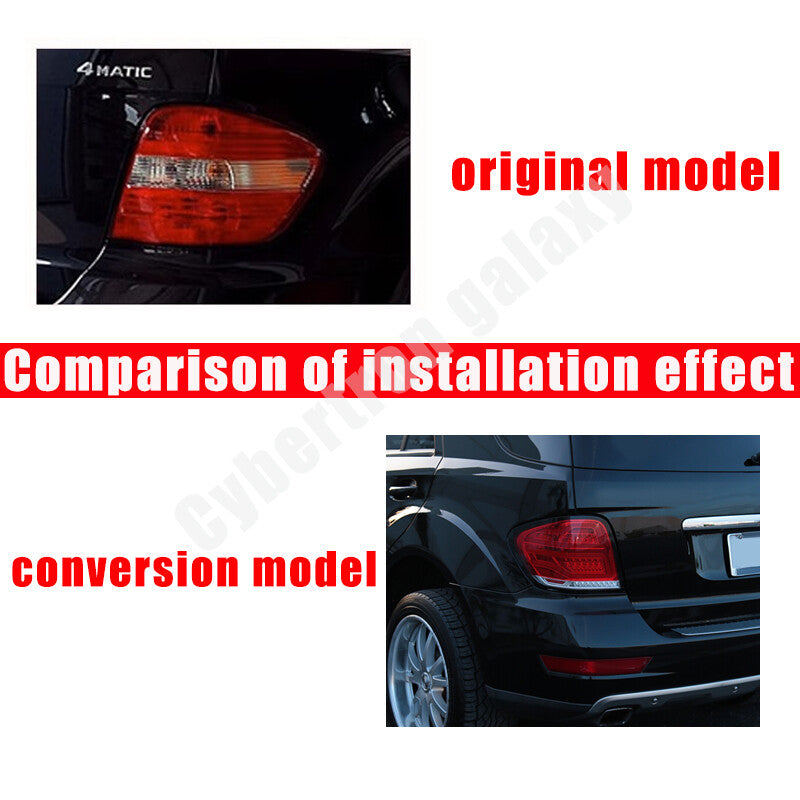 Red is applicable to 2006-2011 for Mercedes-Benz W164 ML350 ML450 LED taillights and brake lights.