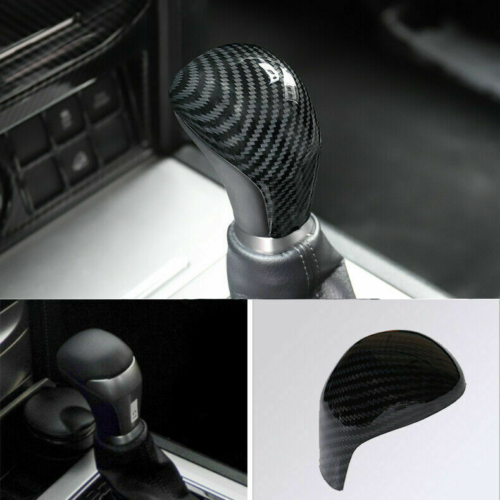 1P for Toyota Prado 2018-2021 Carbon Fiber Gear Shift Knob Cap Cover Trim Bezels