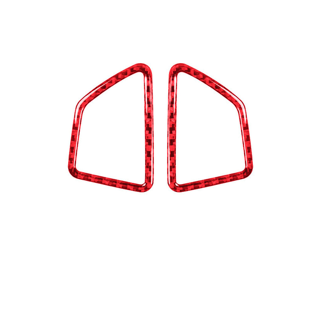 Red carbon fiber defogger ventilation frame trim for BMW X5 E70 X6 E71 08-13