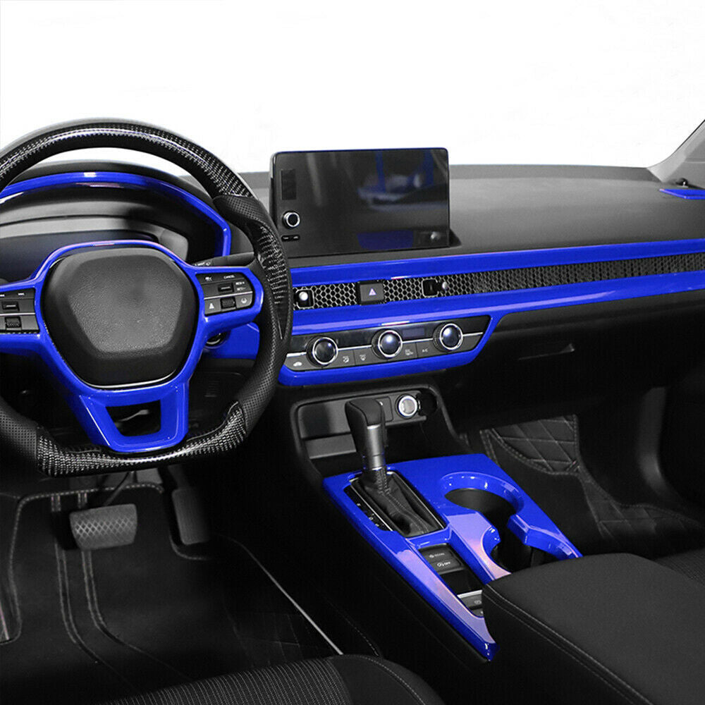 Front Reading Lamp Frame Cover Trim for Honda for Civic 11th 2022-2023 Bright Blue