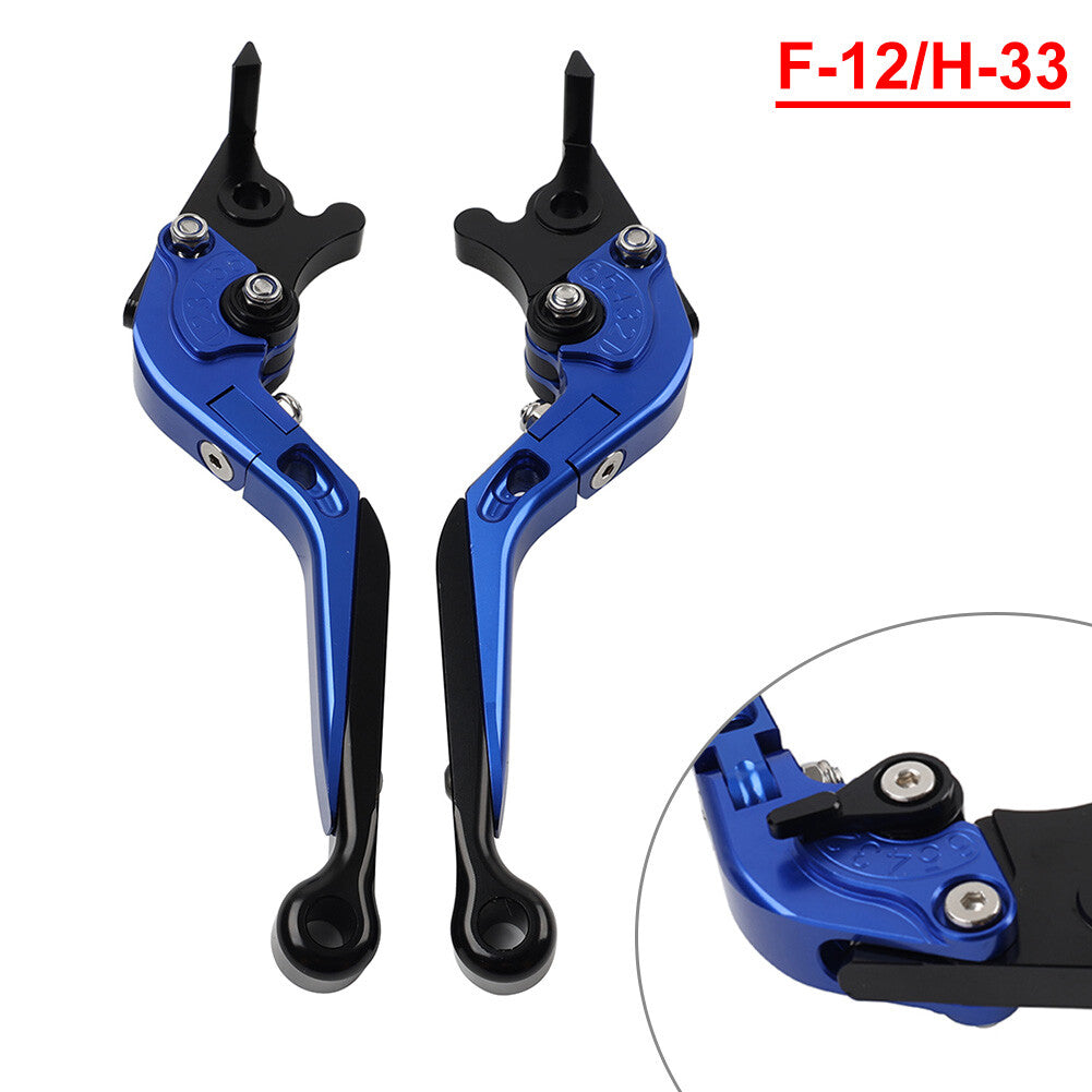 CNC Folding Extendable Brake Clutch Levers for Honda VFR1200/F 2010-2014 Blue