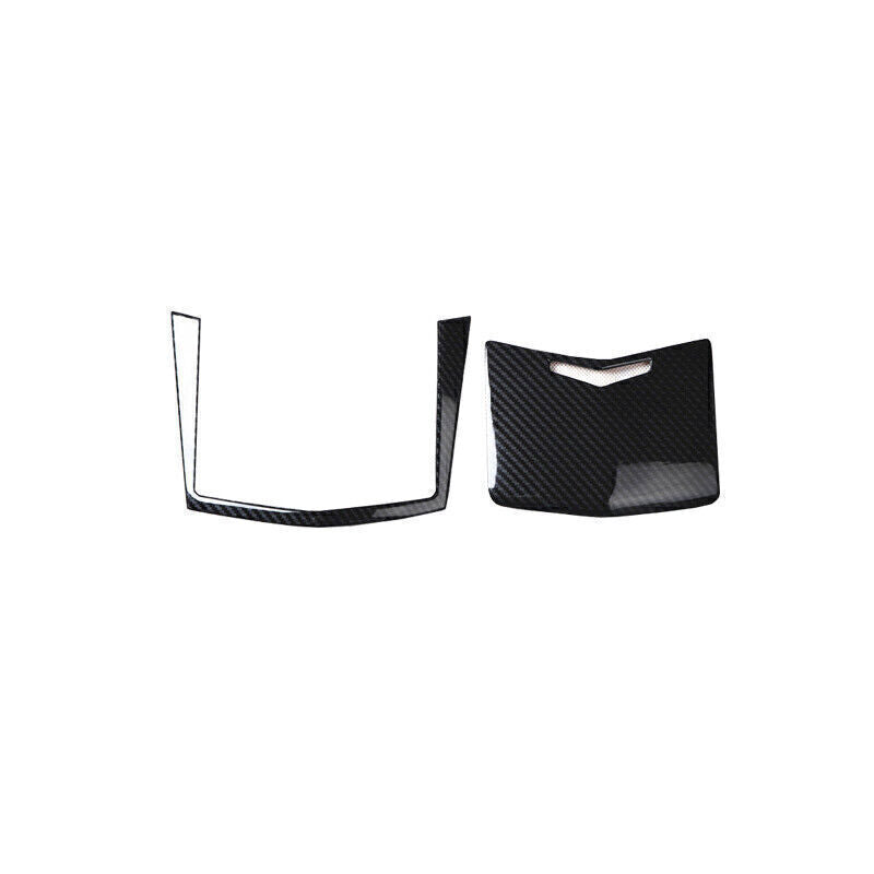 Inner Console Gear Storage Box Cover Trim for Cadillac SRX 2010-15 Carbon Fiber