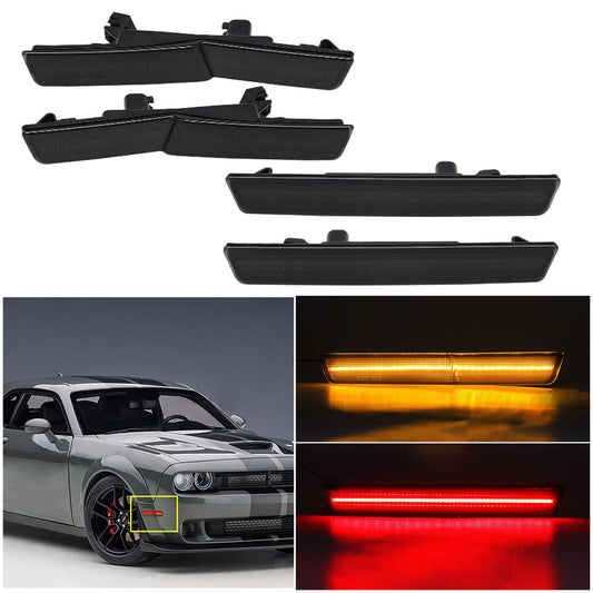 Suitable for 18-22 for Dodge for Challenger SRT widebody smoke LED front and rear side marker lights