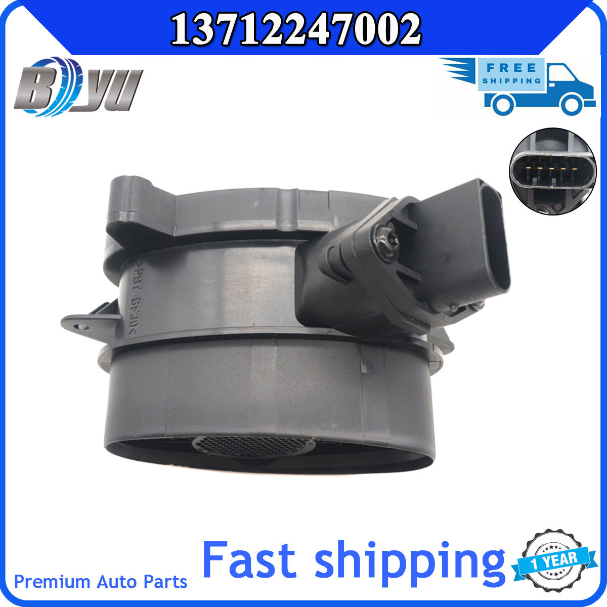 13712247002 for Volkswagen airflow sensor suitable for BMW 330d, 330xd, 525d, 530d, 730d, E46, E38, E39