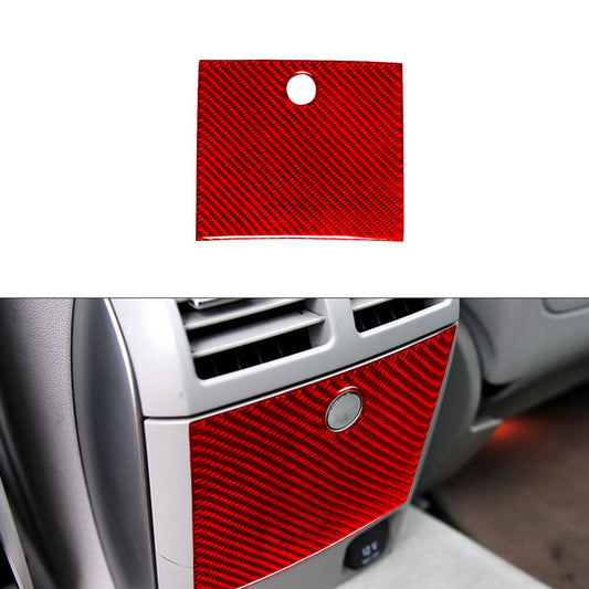 Red Carbon Fiber Rear Central Storage Trim Cover for Mercedes R-Class 2009-2012