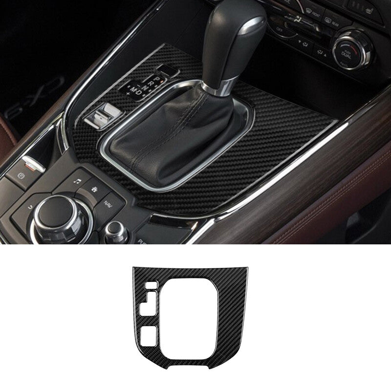 Carbon Fiber Interior Gear Shift Panel Cover Trim for Mazda CX-9 2016-2022