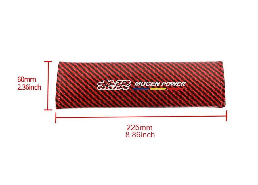 Car seatbelt cover, shoulder strap pad, red carbon Mugen, suitable for Honda for Acura .